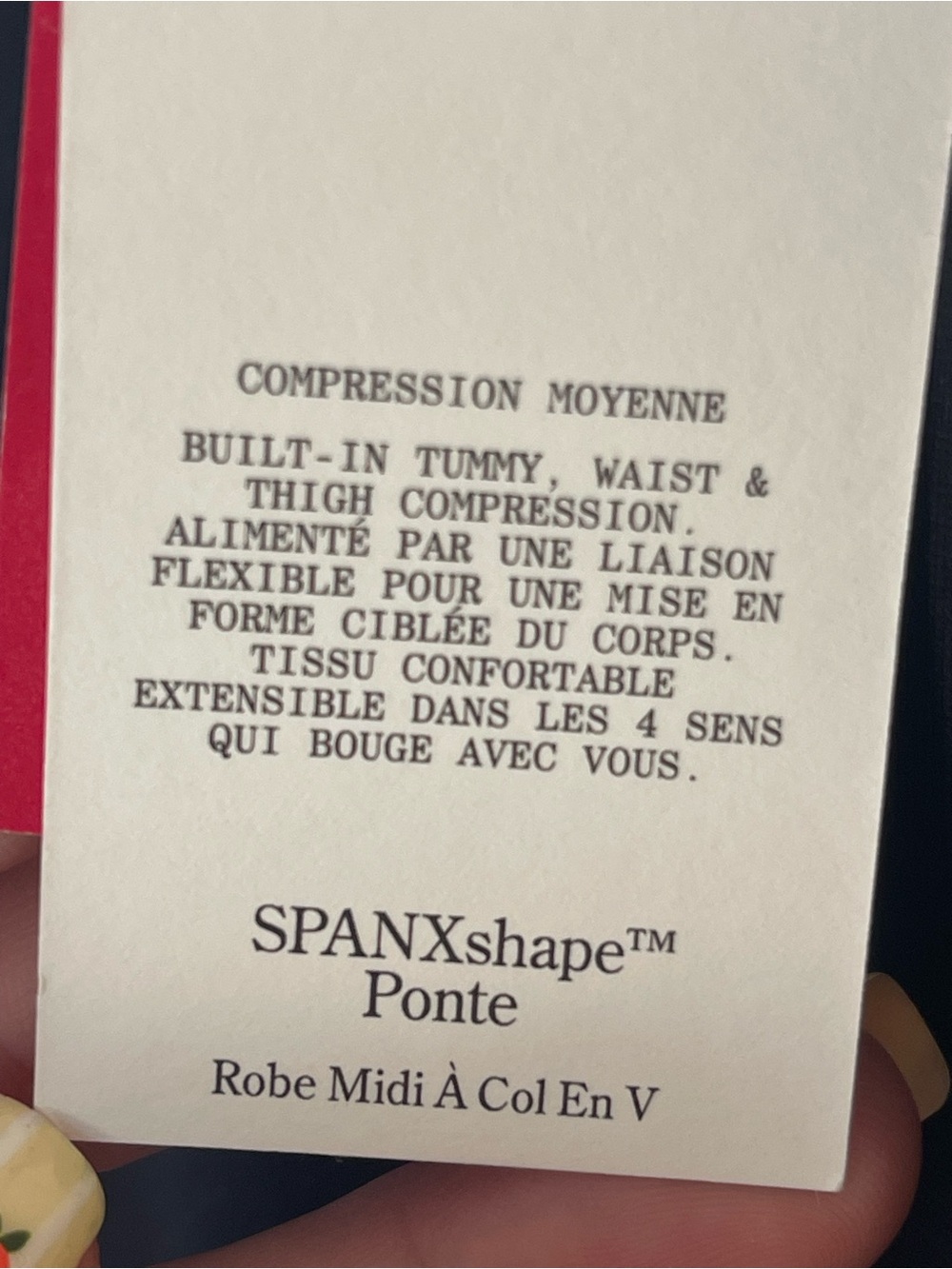 SPANXshape Ponte V Neck Midi Dress NWT XS Black Shaping Compression Cocktail LBD - Picture 7 of 16